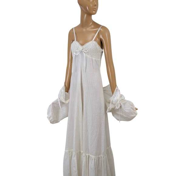 Jody of California Dresses & Skirts - Vintage 70s Jody T of California White Lace Maxi Dress & Jacket Set Bridal Boho